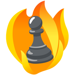 fire and chess pawn