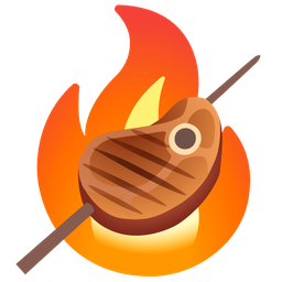 fire and cut of meat