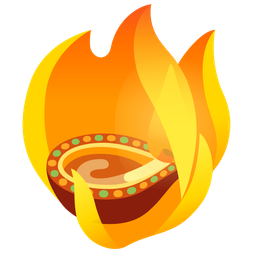 fire and diya lamp