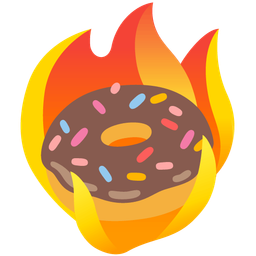 fire and doughnut