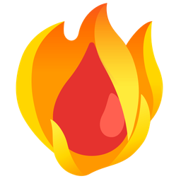 fire and drop of blood