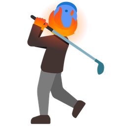 fire and flag in hole