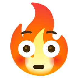 fire and flushed face