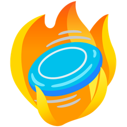 fire and flying disc