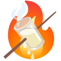 fire and glass of milk