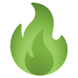 fire and green heart