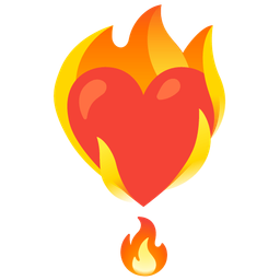 fire and heart exclamation