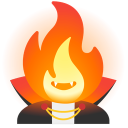 fire and high-heeled shoe