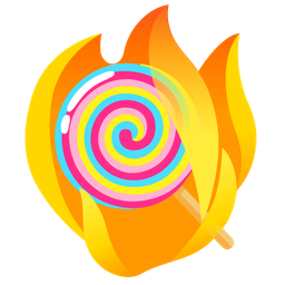 fire and lollipop