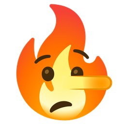 fire and lying face