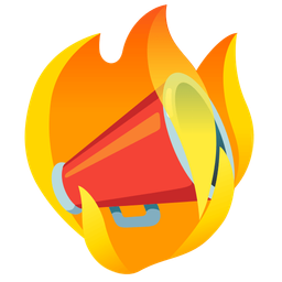 fire and megaphone