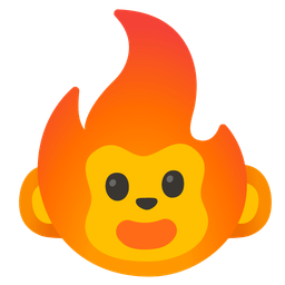 fire and monkey face