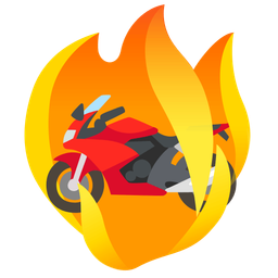 fire and motorcycle
