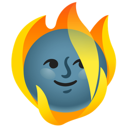 fire and new moon face