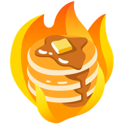 fire and pancakes