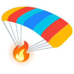 fire and parachute