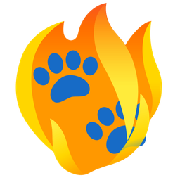 fire and paw prints
