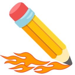 fire and pencil