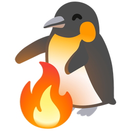 fire and penguin