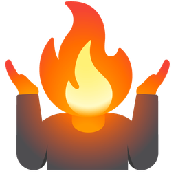 fire and person shrugging