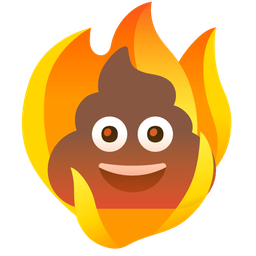 fire and pile of poo