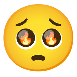 fire and pleading face