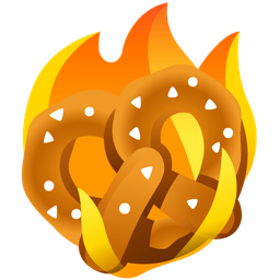 fire and pretzel