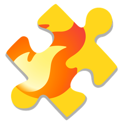 fire and puzzle piece