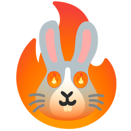 fire and rabbit face