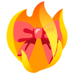 fire and ribbon
