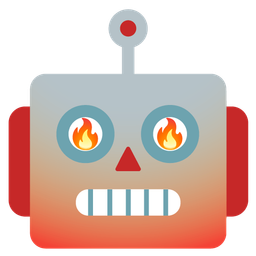fire and robot