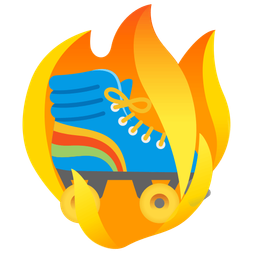 fire and roller skate