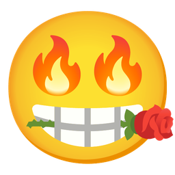 fire and rose