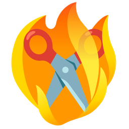 fire and scissors