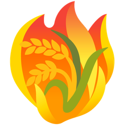 fire and sheaf of rice