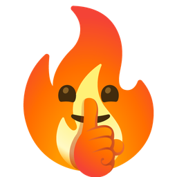fire and shushing face
