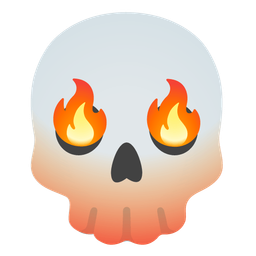 fire and skull