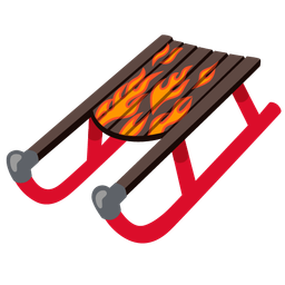 fire and sled