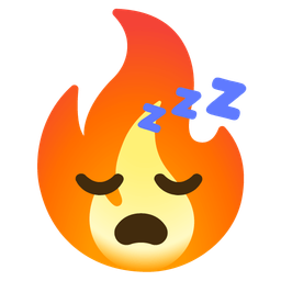 fire and sleeping face