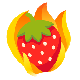 fire and strawberry