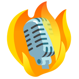 fire and studio microphone