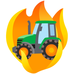 fire and tractor