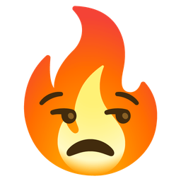 fire and unamused face