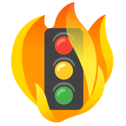 fire and vertical traffic light