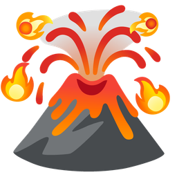 fire and volcano