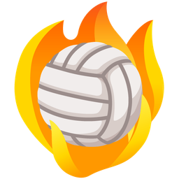 fire and volleyball