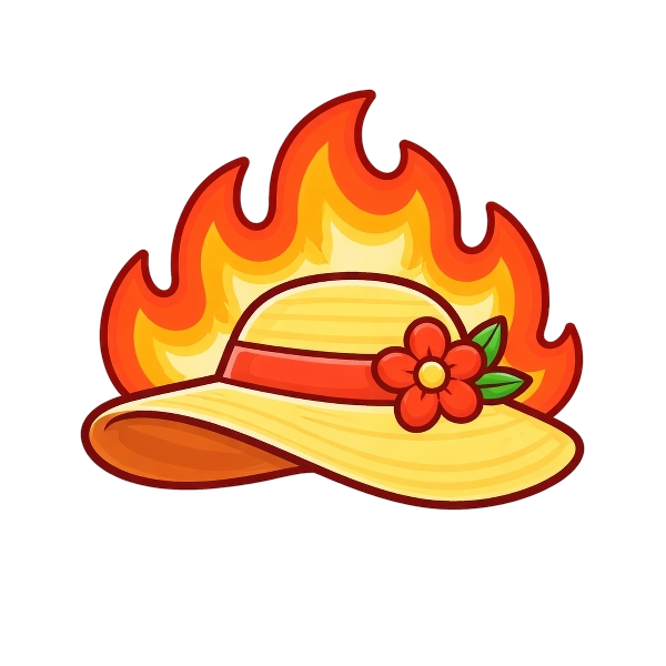 Fire and Woman’s hat