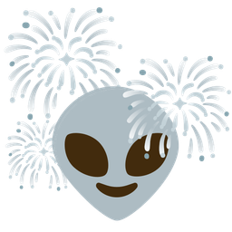 fireworks and alien