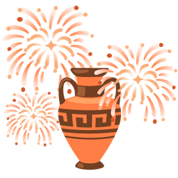 fireworks and amphora