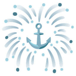 fireworks and anchor